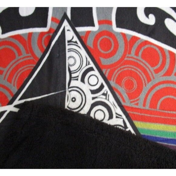 New Pink Floyd 1972 Tour Poster Fleece Sherpa Back Gift Throw Blanket Dark Side - Picture 3 of 5